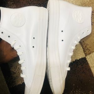 White converse high taylor monochrome chunks
